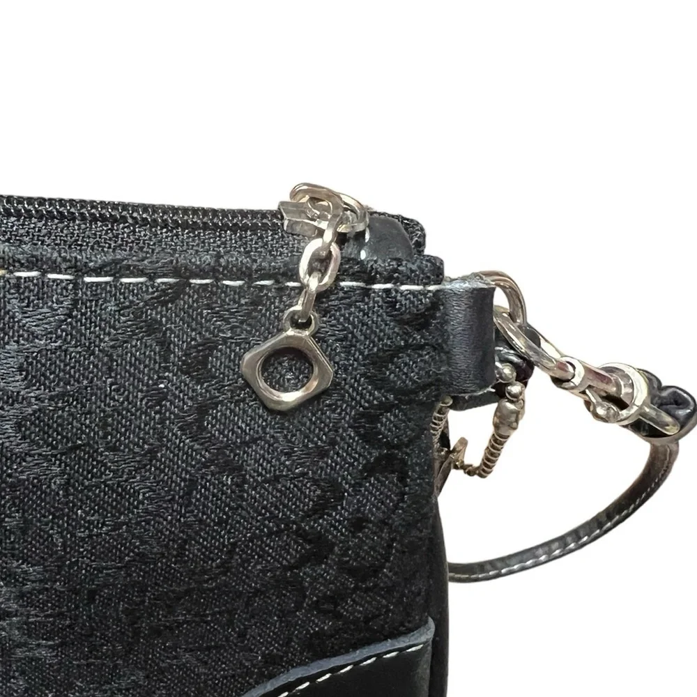 Coach Black Signature Wristlet
